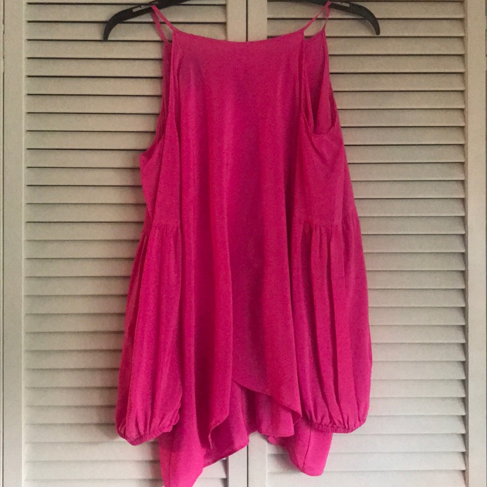 AUM Couture Open Shoulder Flowy Silk Top